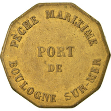 France, Jeton, Boulogne-sur-mer, Pêche Maritime, Transport du Poisson, 1847