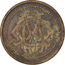Coin, France, Monogramme CM, Uncertain Mint, 1 Franc, EF(40-45), Brass