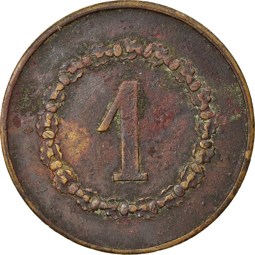 Coin, France, Monogramme CM, Uncertain Mint, 1 Franc, EF(40-45), Brass