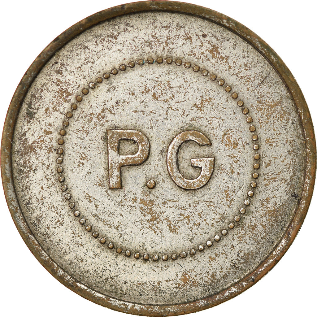 Moneta, Francia, P. G, Bon de Consommation, Uncertain Mint, 10 Centimes, BB