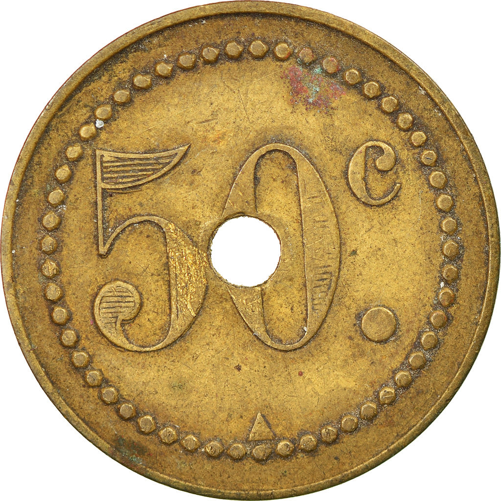 Moneta, Francia, Abbadati, Tucquegnieux, 50 Centimes, BB, Ottone