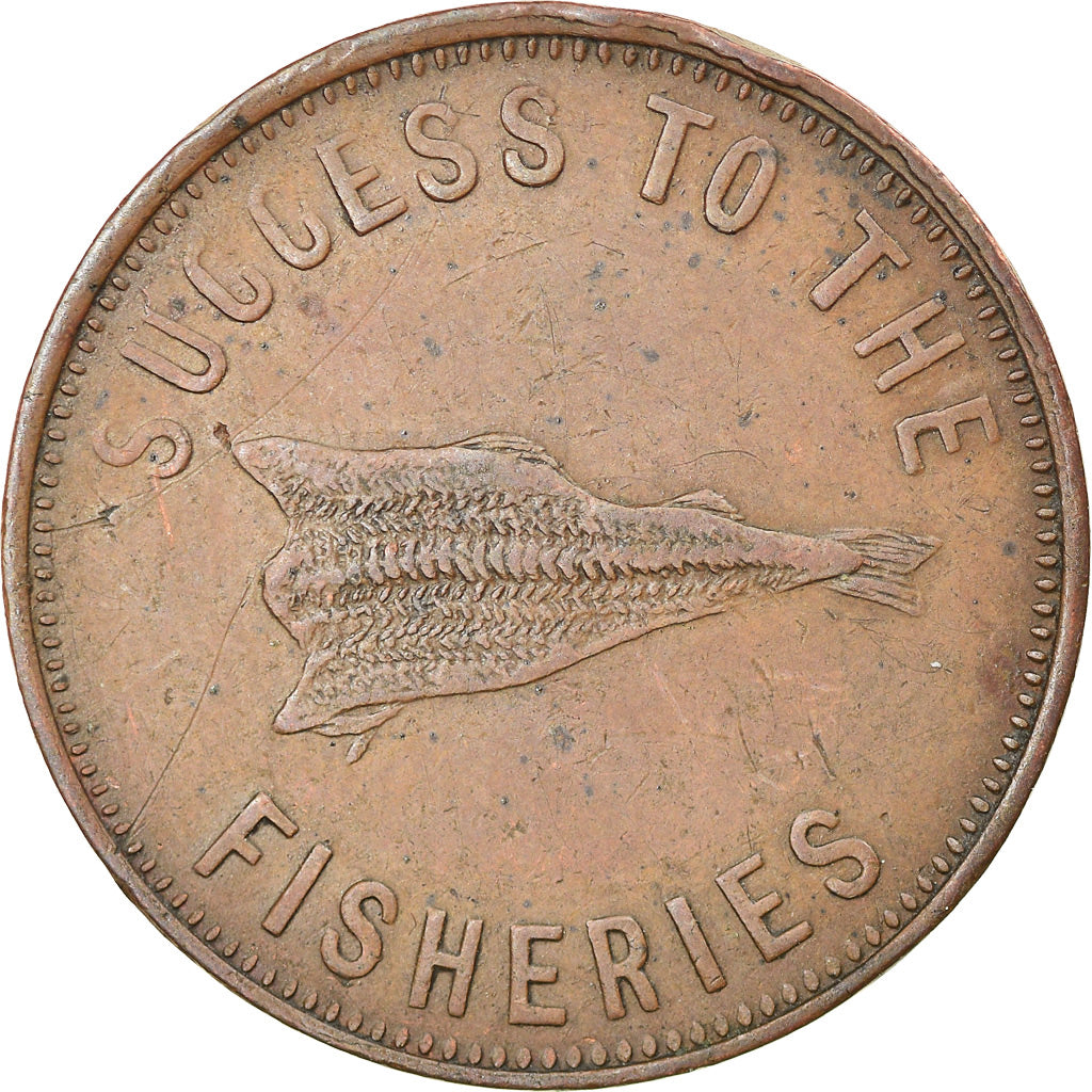 Canada, Token, Speed the Plough, Success to the Fisheries, 1859-60, EF(40-45)