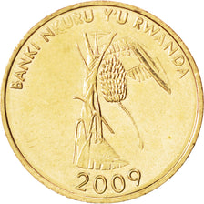 Moneta, Ruanda, 10 Francs, 2009, SPL, Acciaio placcato ottone, KM:34
