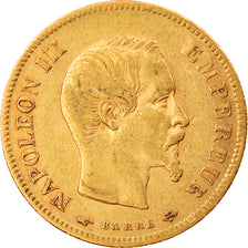 Moeda, França, Napoleon III, 10 Francs, 1856, Paris, EF(40-45), Dourado