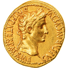 Moeda, Augustus, Aureus, 2 BC-4 AD, Lyon - Lugdunum, AU(55-58), Dourado