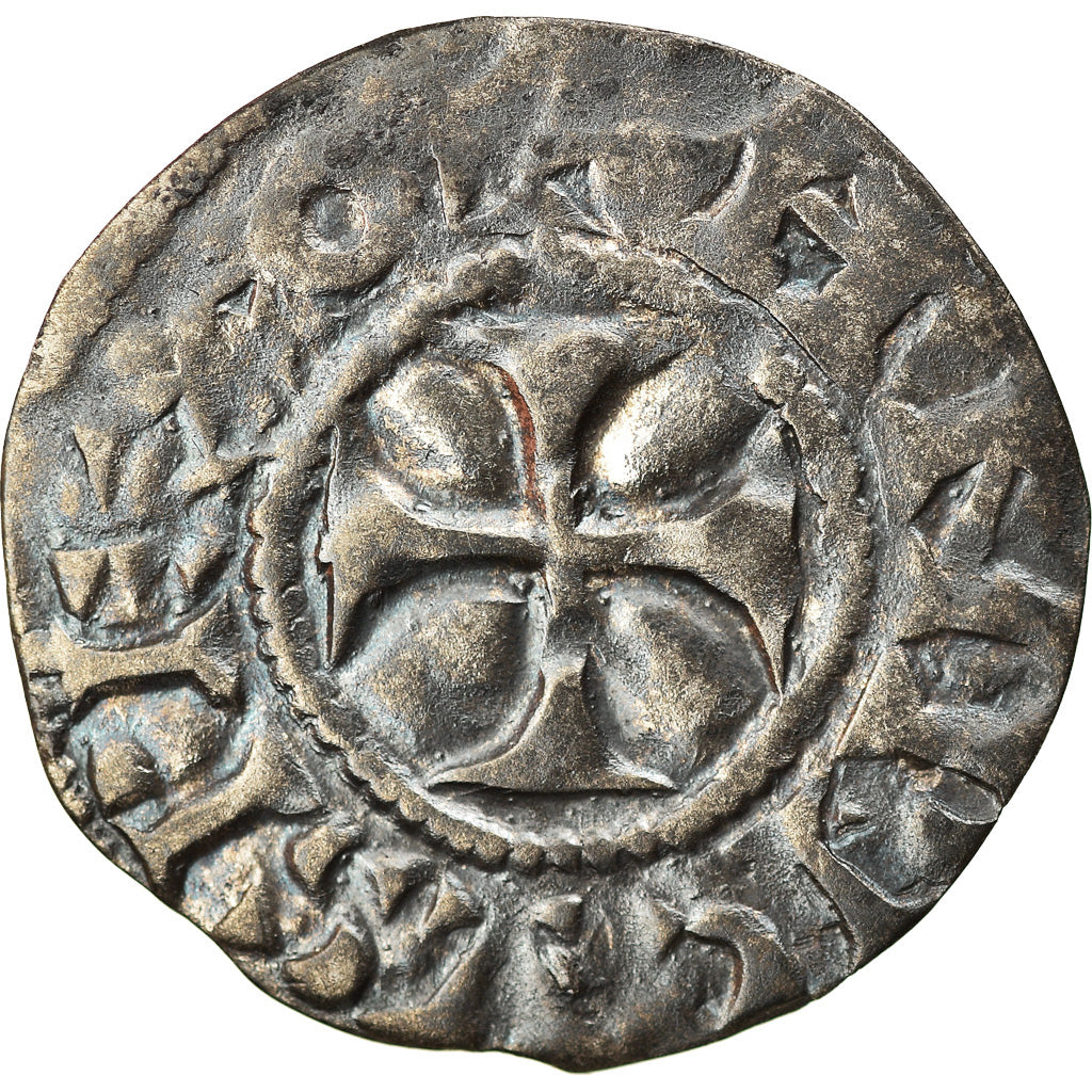 Monnaie, France, Henri Ier, Denier, 1031-1060, Senlis, Très rare, TTB, Argent