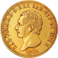 Moneta, STATI ITALIANI, SARDINIA, Carlo Felice, 40 Lire, 1825, Torino, BB, Oro
