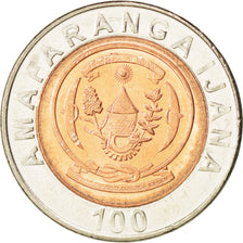 RWANDA, 100 Francs, 2007, British Royal Mint, KM #32, MS(63), Bi-Metallic, 27,..