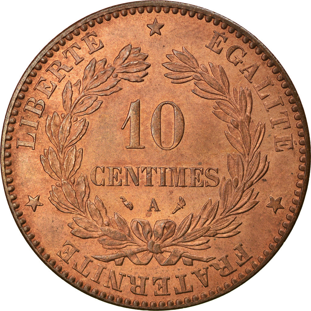 Moneta, Francia, Cérès, 10 Centimes, 1897, Paris, SPL, Bronzo, KM:815.1