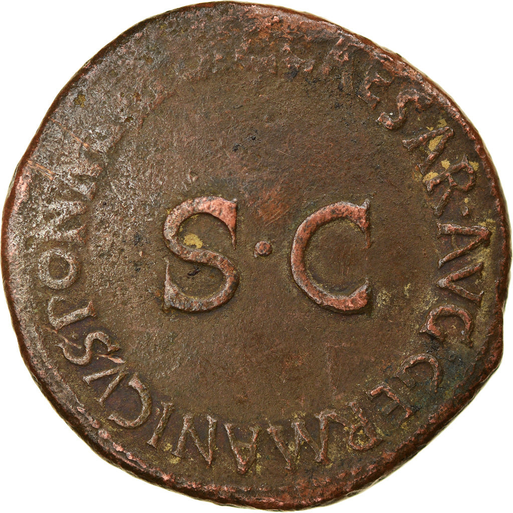 Coin, Germanicus, As, 37-38, Rome, Rare, EF(40-45), Bronze, RIC:35