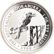 Coin, Australia, Australian Kookaburra, 1 Dollar, 1998, 1 Oz, MS(65-70), Silver