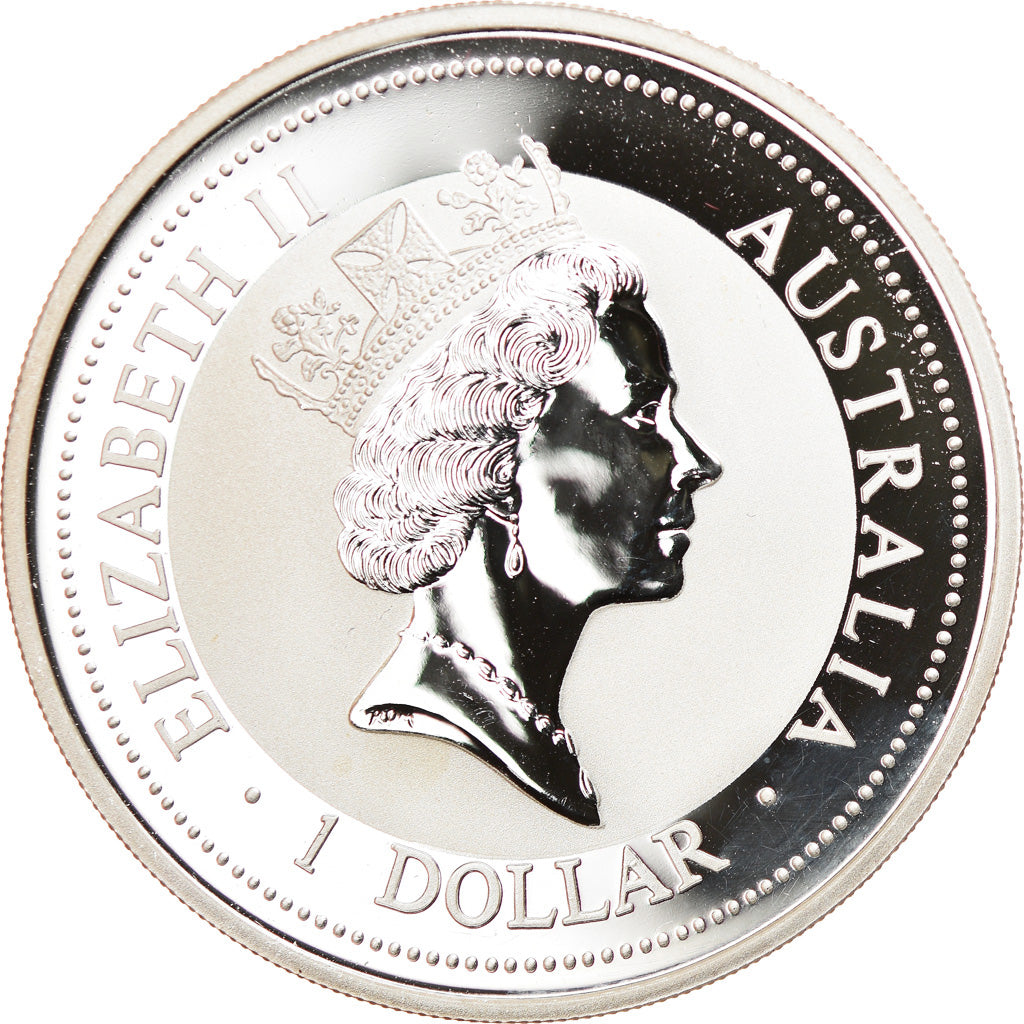 Coin, Australia, Australian Kookaburra, 1 Dollar, 1998, 1 Oz, MS(65-70), Silver