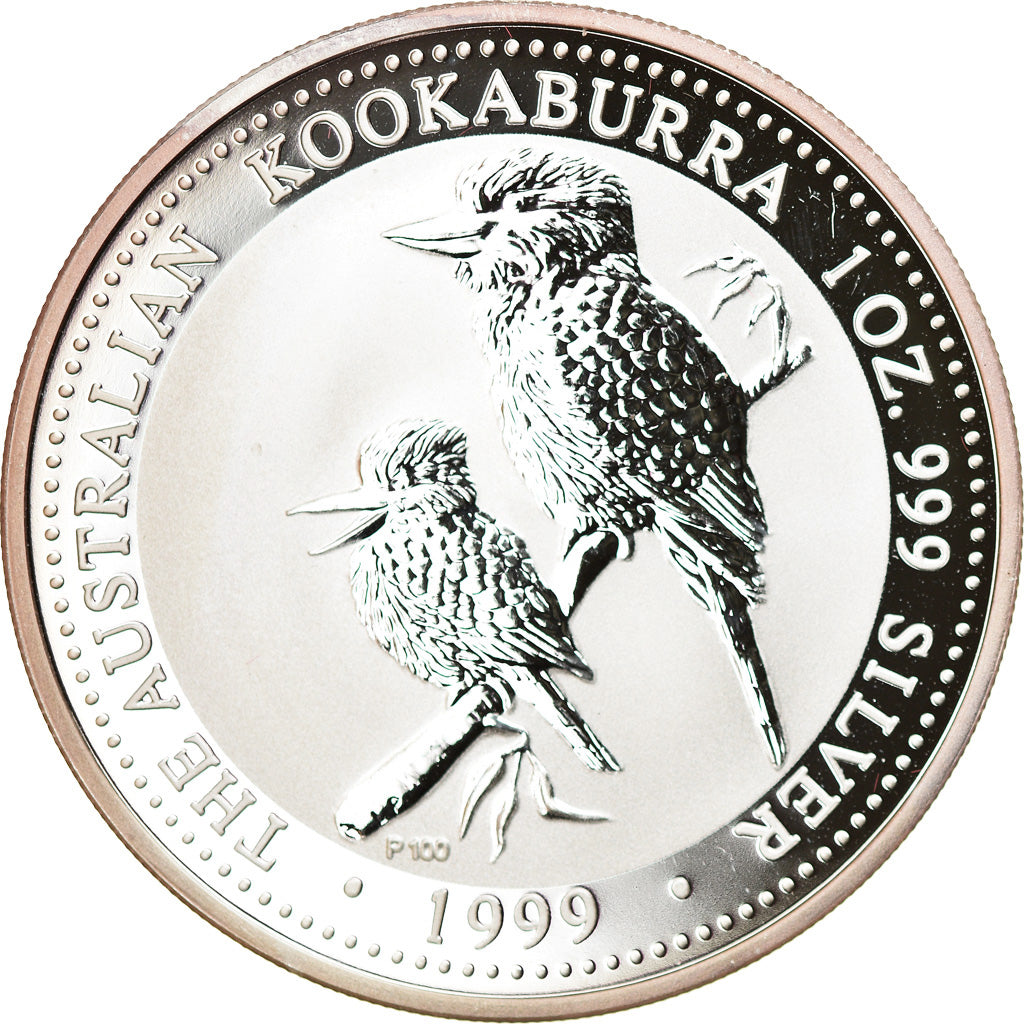 Moneta, Australia, Australian Kookaburra, 1 Dollar, 1999, 1 Oz, FDC, Argento