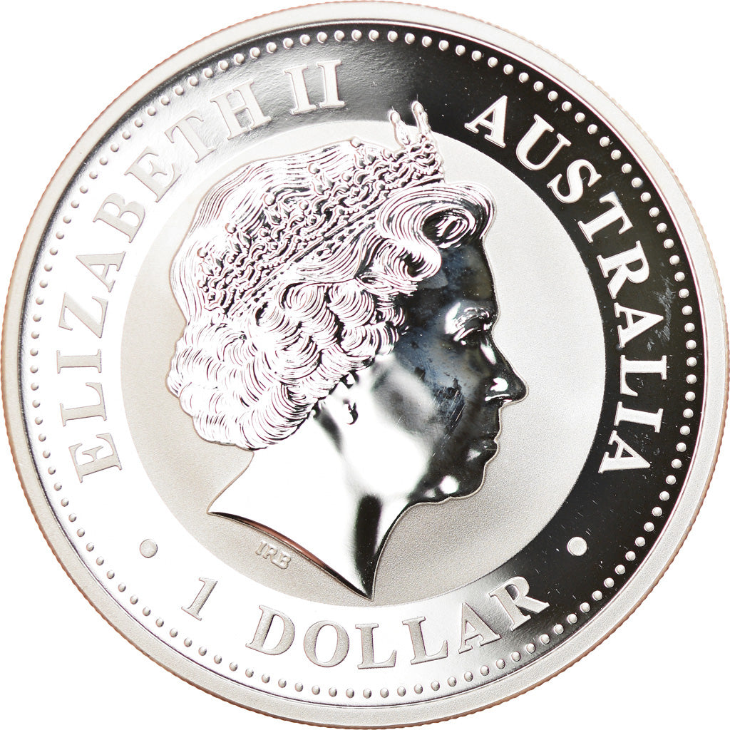 Coin, Australia, Australian Kookaburra, 1 Dollar, 2000, 1 Oz, MS(65-70), Silver