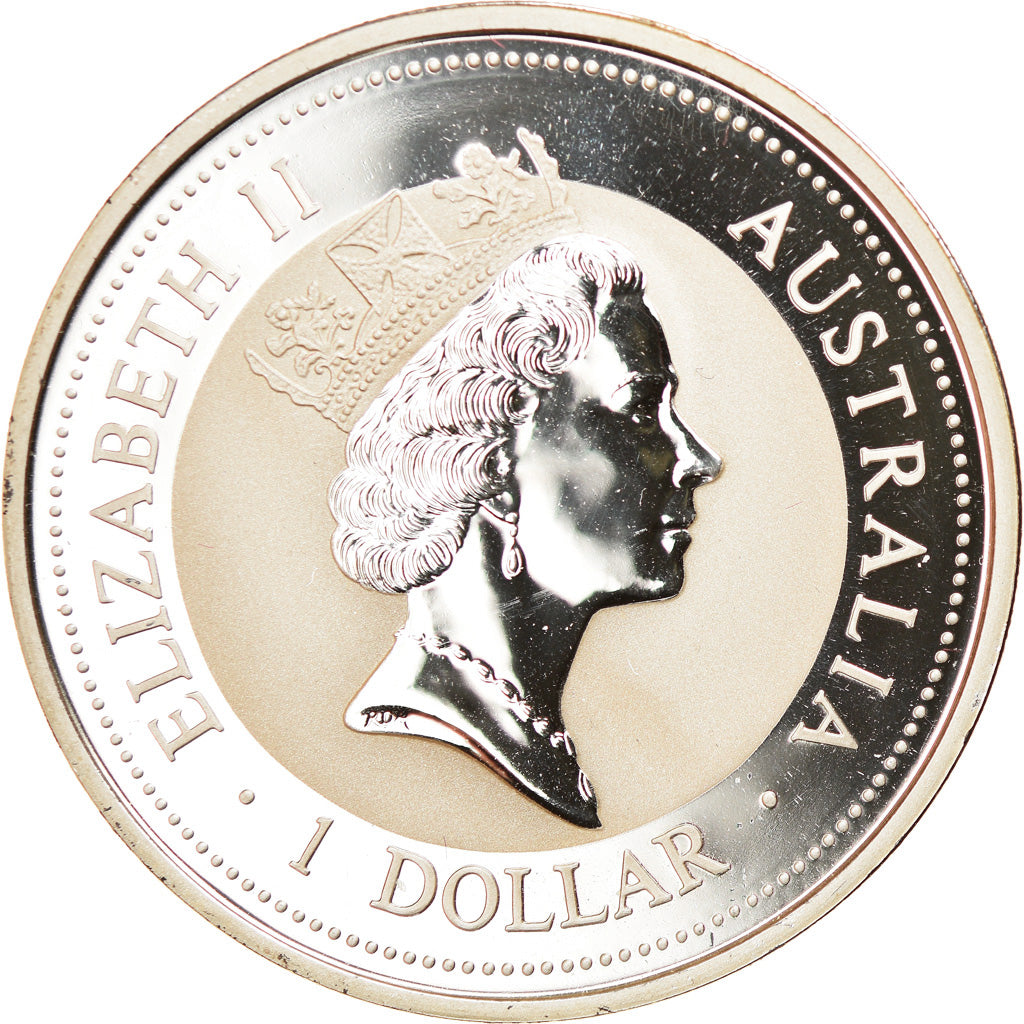 Coin, Australia, Australian Kookaburra, 1 Dollar, 1995, 1 Oz, MS(65-70), Silver