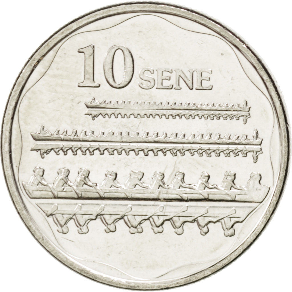 Coin, Samoa, 10 Sene, 2011, MS(63), Nickel plated steel, KM:168