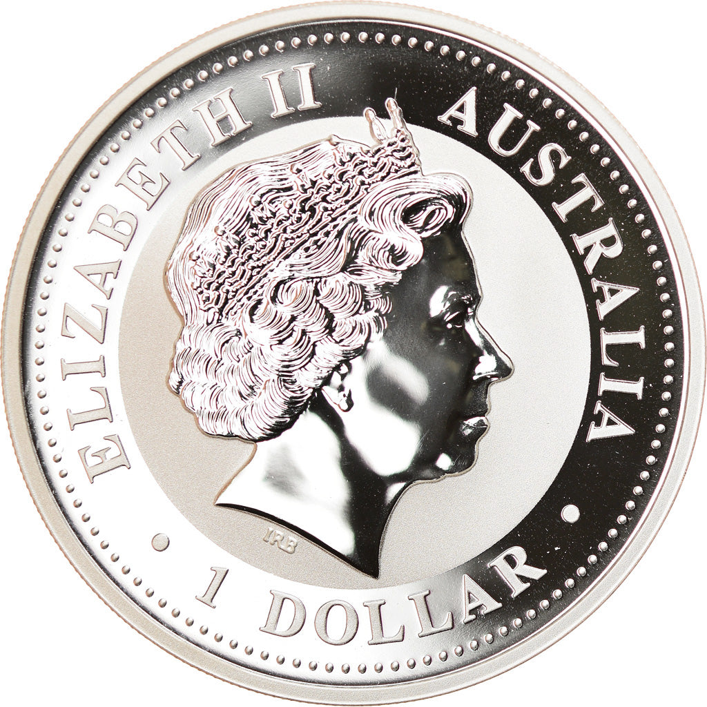Coin, Australia, Australian Kookaburra, 1 Dollar, 2005, 1 Oz, MS(65-70), Silver