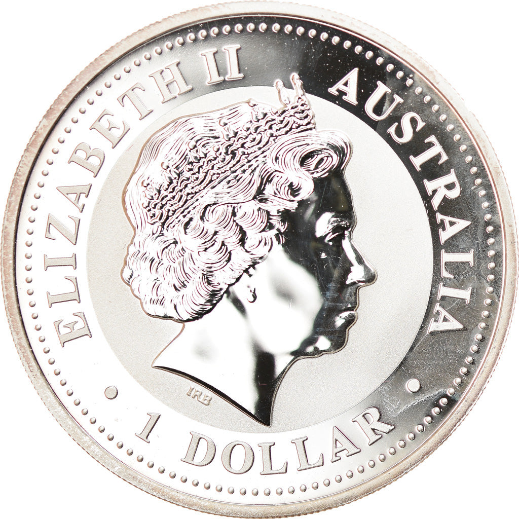 Coin, Australia, Australian Kookaburra, 1 Dollar, 2007, 1 Oz, MS(65-70), Silver