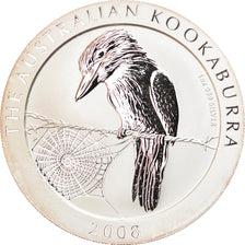 Coin, Australia, Australian Kookaburra, 1 Dollar, 2008, 1 Oz, MS(65-70), Silver
