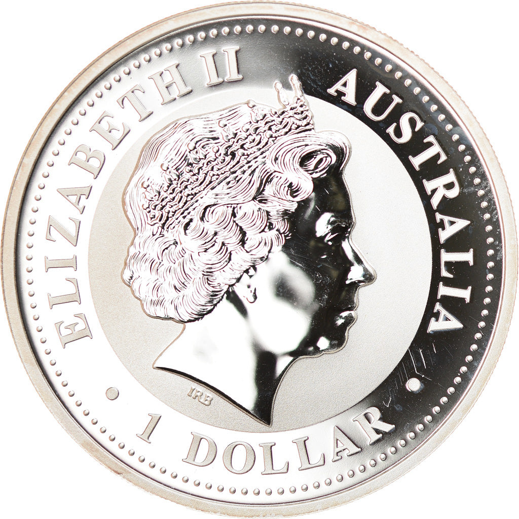 Coin, Australia, Australian Kookaburra, 1 Dollar, 2008, 1 Oz, MS(65-70), Silver