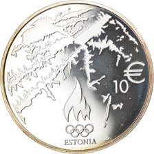 Estonia, 10 Euro, XXII Olympic Winter Games, 2014, MS(65-70), Silver