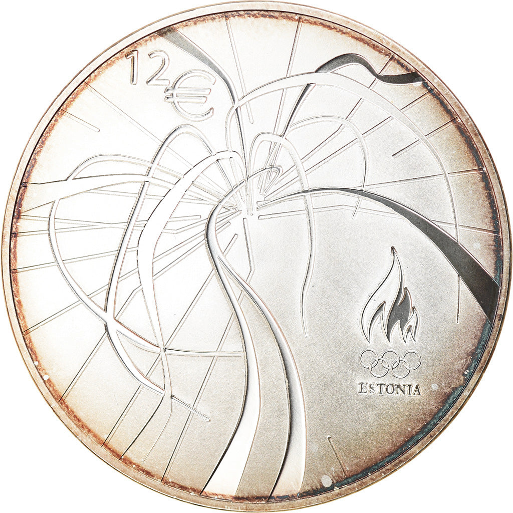 Estonia, 12 Euro, London Olympics, 2012, MS(65-70), Silver