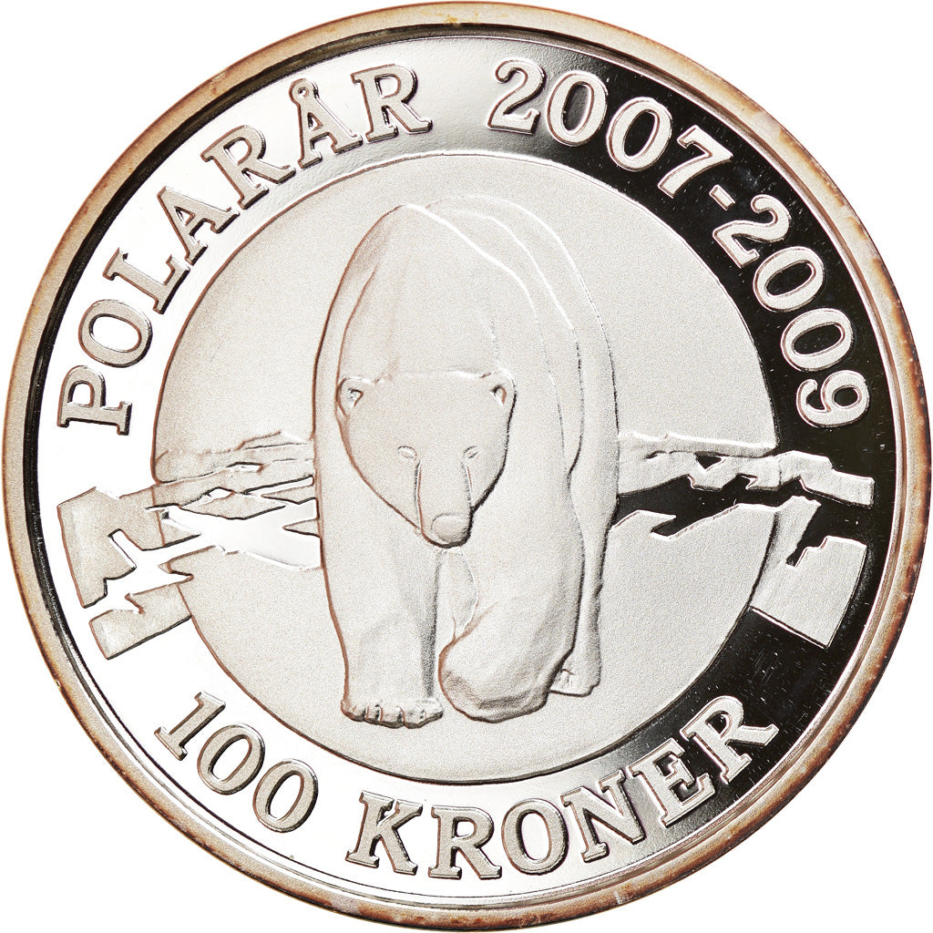 Monnaie, Danemark, Margrethe II, International Polar Year, 100 Kroner, 2007