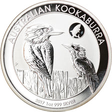 Moneta, Australia, Australian Kookaburra, 1 Dollar, 2017, 1 Oz, FDC, Argento