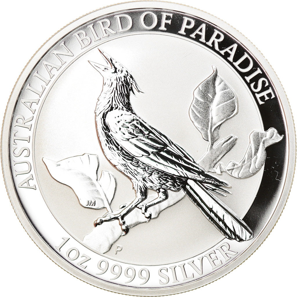 Monnaie, Australie, Bird of Paradise, 1 Dollar, 2019, 1 Oz, FDC, Argent