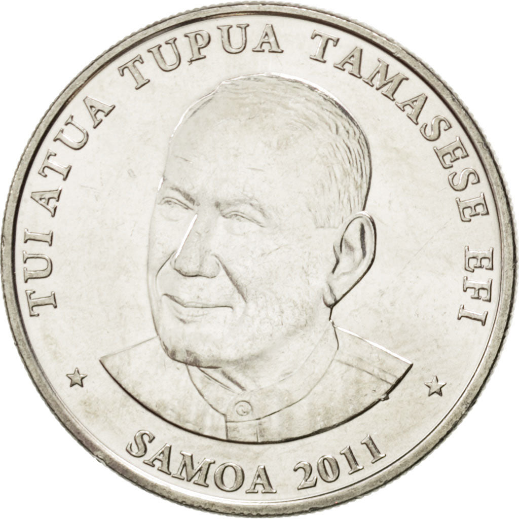 SAMOA, 50 Sene, 2011, KM #170, MS(63), Nickel Plated Steel, 23.5, 5.44