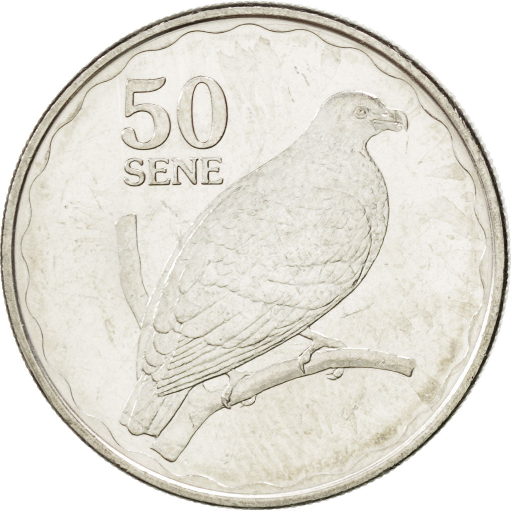 SAMOA, 50 Sene, 2011, KM #170, MS(63), Nickel Plated Steel, 23.5, 5.44