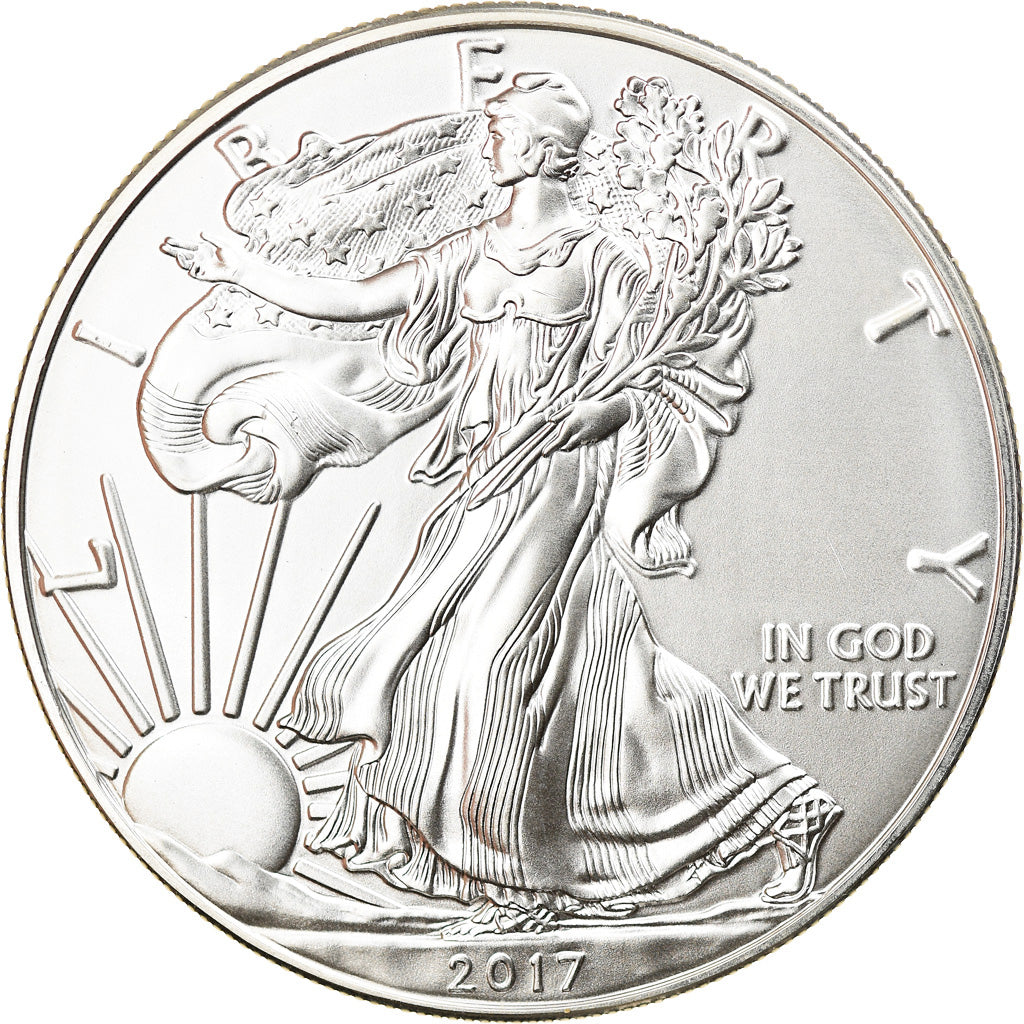 Coin, United States, Silver Eagle, 1 Dollar, 2017, 1 Oz, MS(65-70), Silver