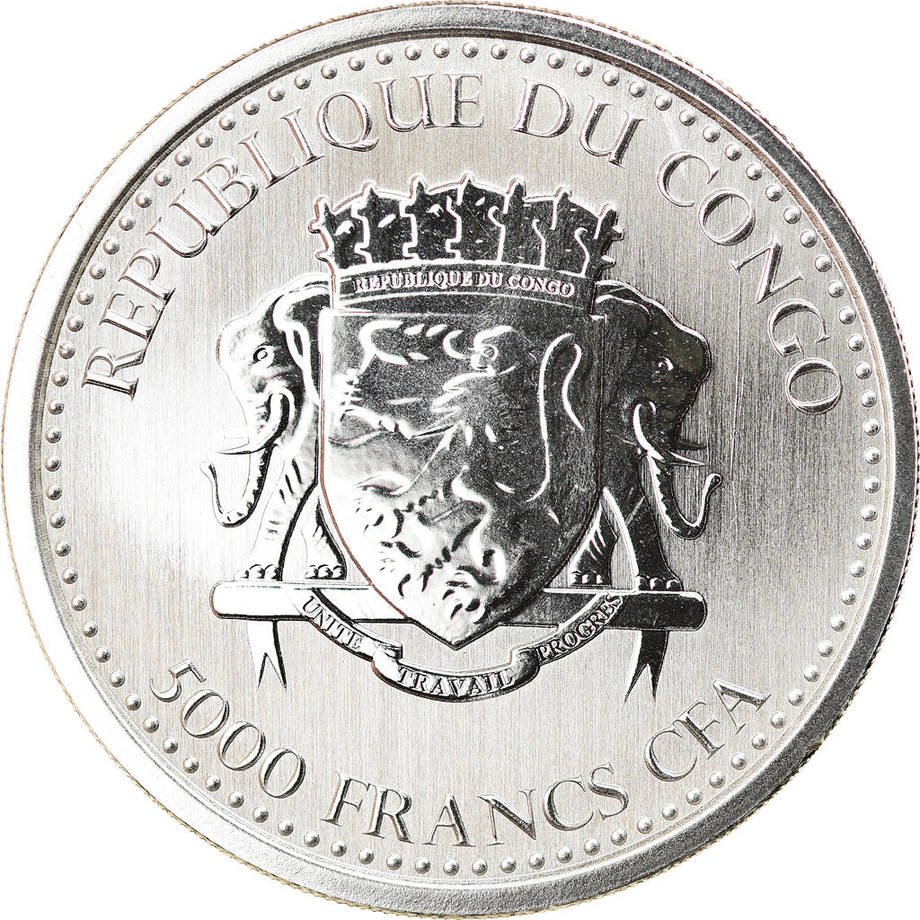 Moneta, Repubblica del Congo, Congo Silverback Gorilla, 5000 Francs CFA, 2019, 1