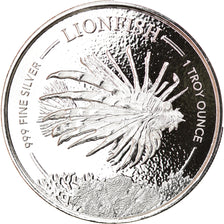 Coin, Barbados, Lionfish, 1 Dollar, 2019, 1 Oz, MS(65-70), Silver