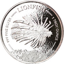 Coin, Barbados, Lionfish, 1 Dollar, 2019, 1 Oz, MS(65-70), Silver