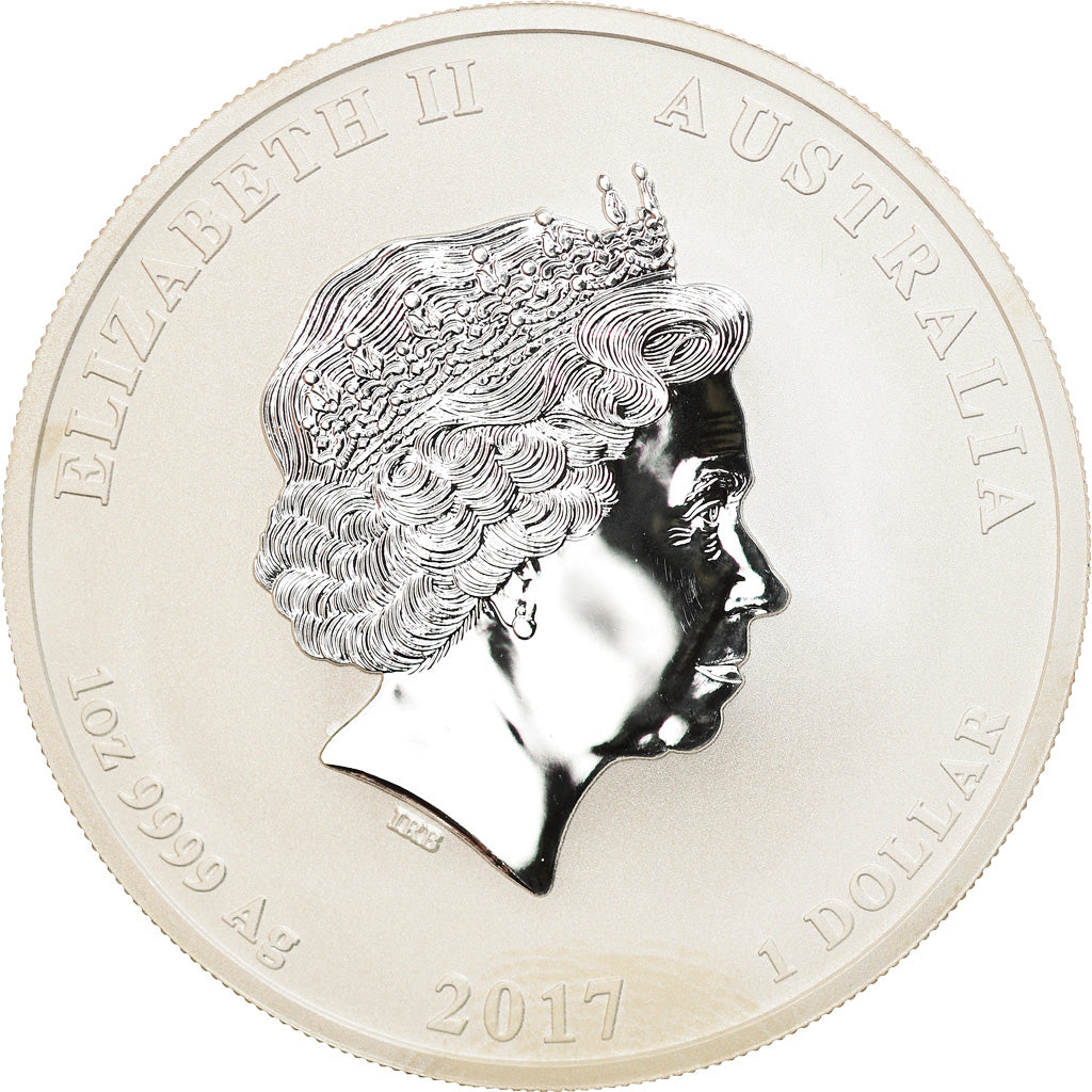 Monnaie, Australie, Dragon & Phoenix, 1 Dollar, 2017, 1 Oz, FDC, Argent