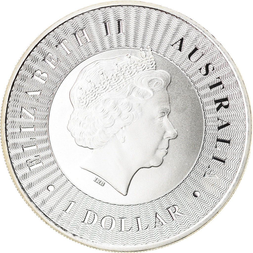 Coin, Australia, Australian Kangaroo, 1 Dollar, 2016, 1 Oz, MS(65-70), Silver