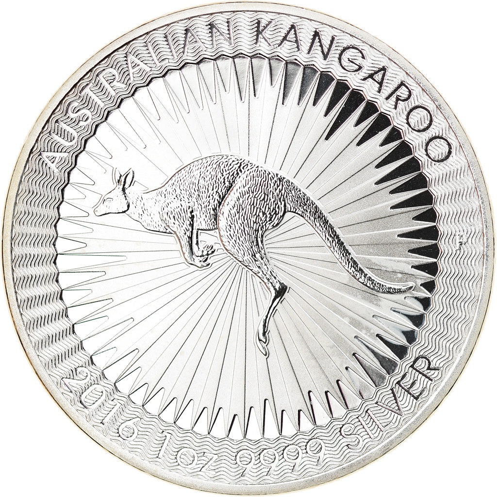 Coin, Australia, Australian Kangaroo, 1 Dollar, 2016, 1 Oz, MS(65-70), Silver