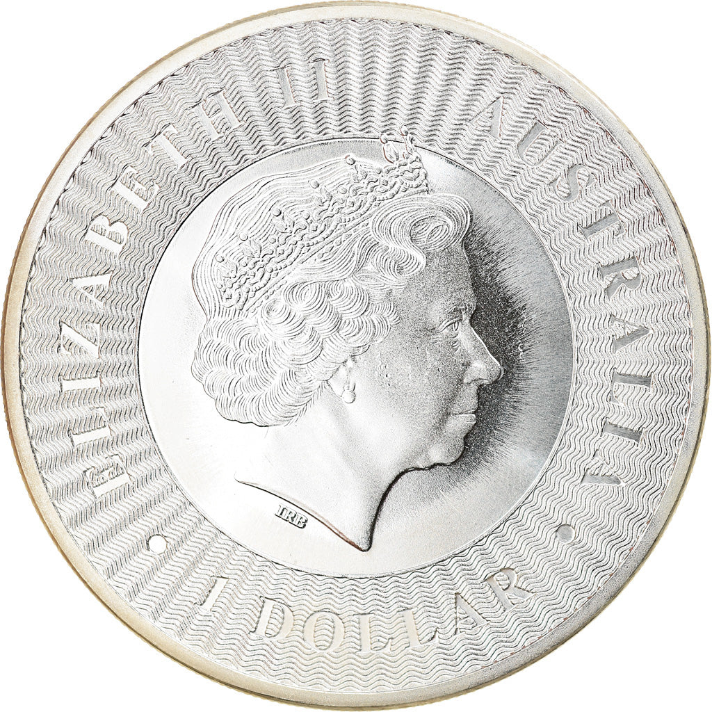 Coin, Australia, Australian Kangaroo, 1 Dollar, 2018, 1 Oz, MS(65-70), Silver