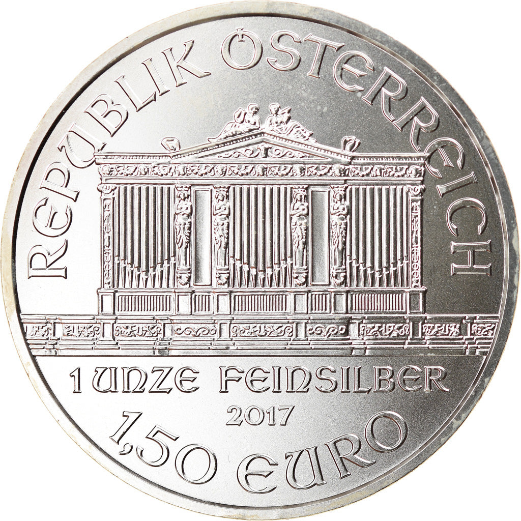 Austria, Philharmonic Orchestra, 1-1/2 Euro, 2017, 1 Oz, MS(65-70), Silver