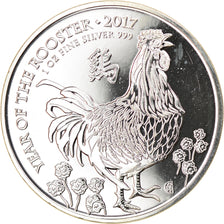Monnaie, Grande-Bretagne, Année du Coq, 2 Pounds, 2017, 1 Oz, FDC, Argent