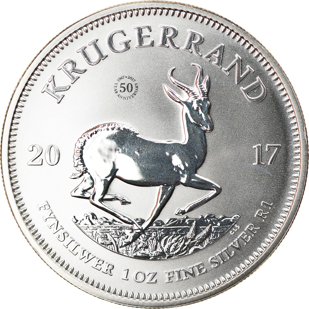 Münze, Südafrika, 50th Anniversary, Krugerrand, 2017, STGL, Silber