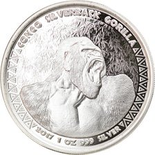 Coin, Congo Republic, Congo Silverback Gorilla, 5000 Francs CFA, 2017, 1 Oz
