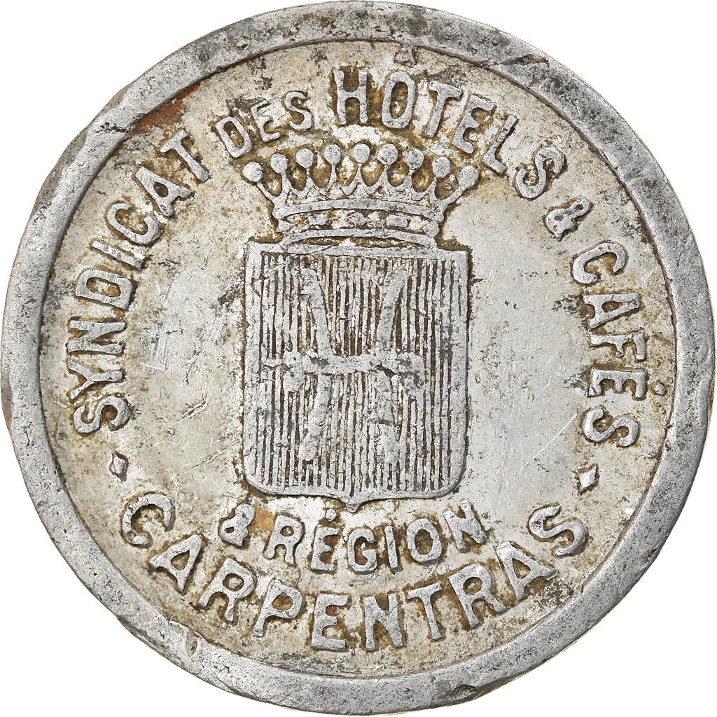 Münze, Frankreich, Syndicats des Hôtels et Cafés, Carpentras, 10 Centimes