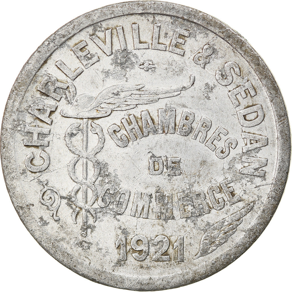 Moneta, Francia, Chambres de Commerce, Charleville-Sedan, 10 Centimes, 1921, BB