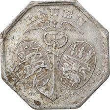Moeda, França, Chambre de Commerce, Rouen, 10 Centimes, 1918, EF(40-45)