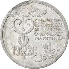Coin, France, Chambre de Commerce, Nice, 10 Centimes, 1920, AU(50-53)