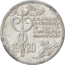 Coin, France, Chambre de Commerce, Nice, 10 Centimes, 1920, AU(50-53)