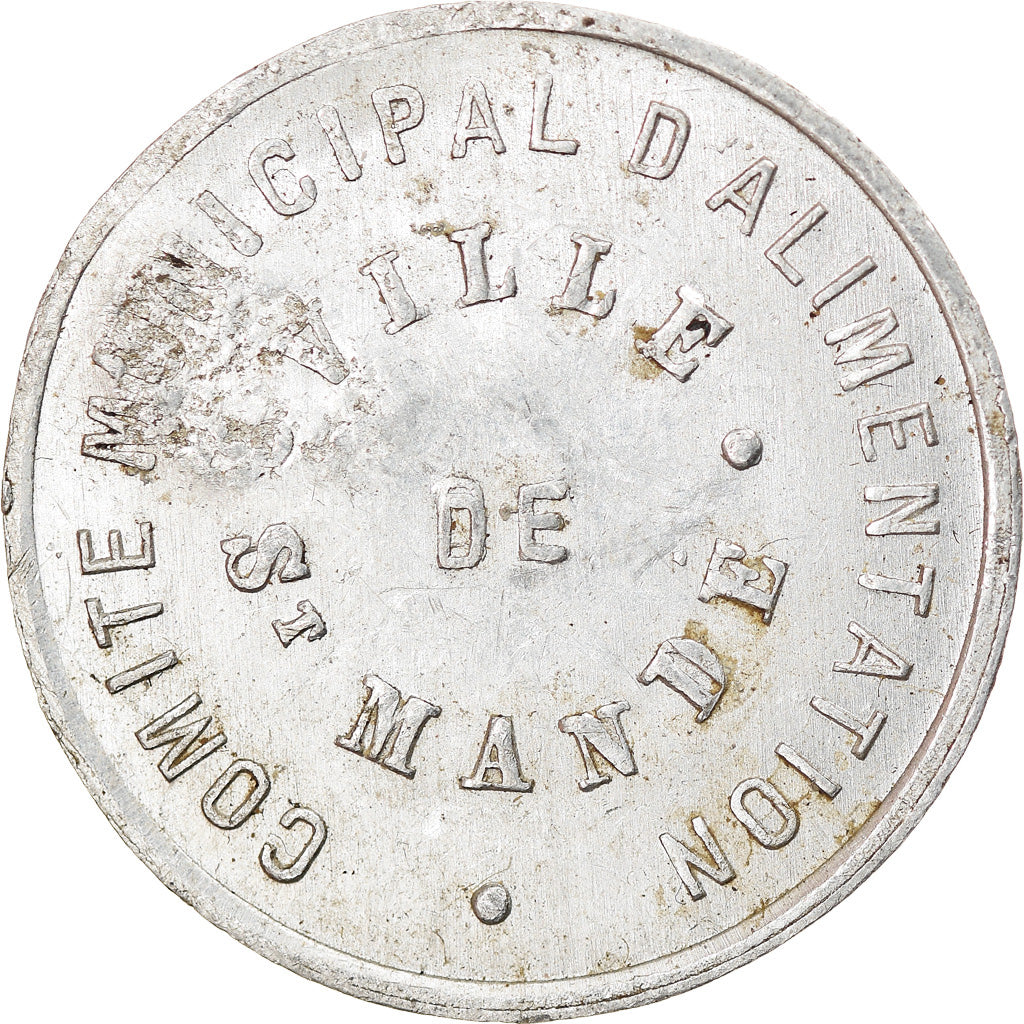 Moneta, Francia, Comité Municipal d'Alimentation, Saint-Mandé, 10 Centimes