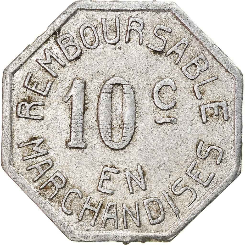 Coin, France, Coopérative Militaire, Pau, 10 Centimes, EF(40-45), Aluminium